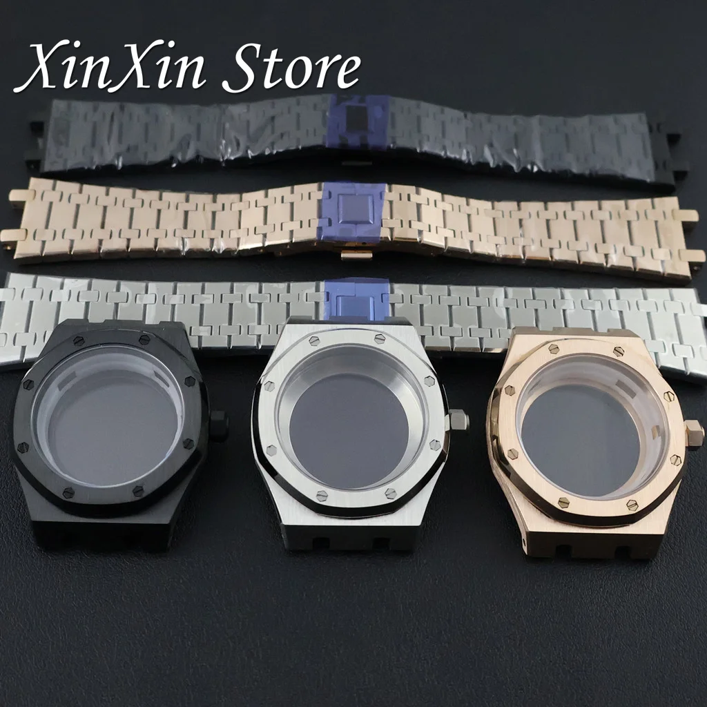 

PVD Высокое качество 41 мм NH35 AP Детали для часов для NH34 NH35 NH36 Механизм Прозрачная задняя часть Сапфировое стекло AP Модифицированный корпус часов