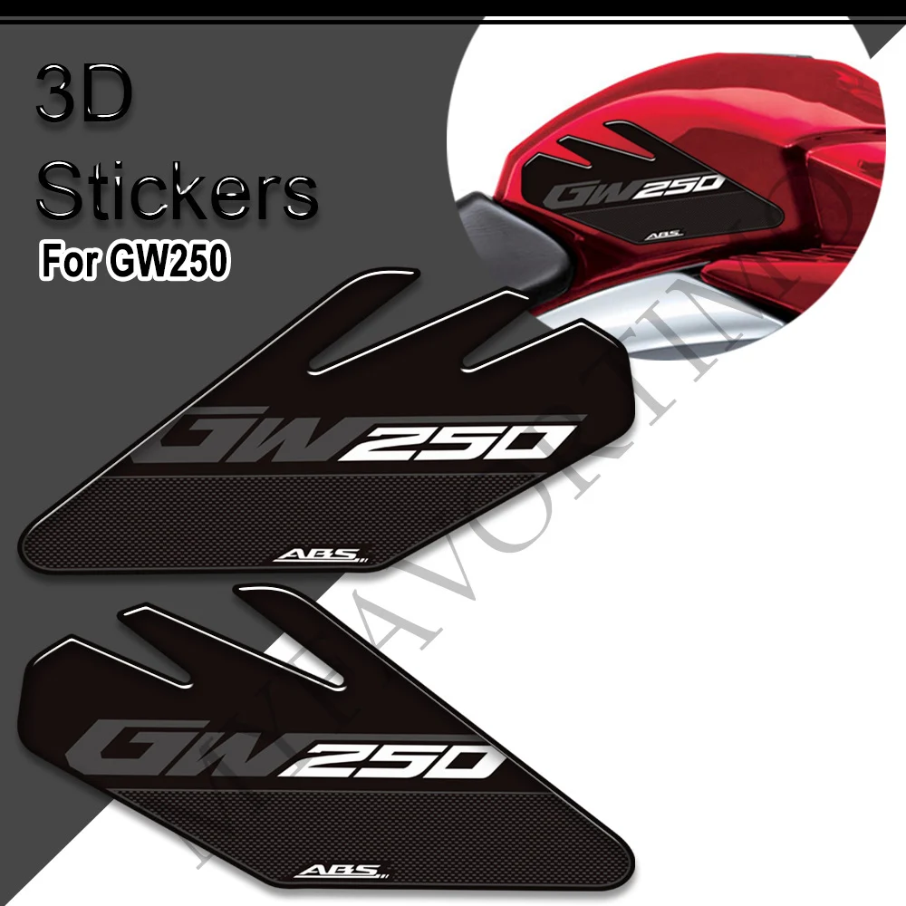 Motocicleta 3D Resina Epóxi Adesivo, Óleo Combustível Tanque Pad Protector, Decalques Kit, Suzuki Inazuma, GW250, GW 250