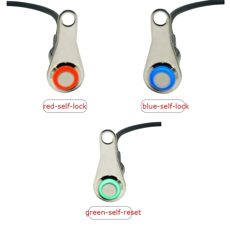 Stainless steel led motorcycle switch on-off handlebar adjustable mount waterproof switches button self-lock Moto items