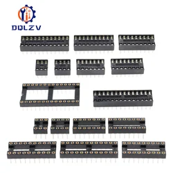 IC Seat 6P/8P/14P/16P/18P/20P/24P/28P DIP IC sockets Adaptor Solder Type 28Pin Narrow Body DIP Sockets MCU Seat 24PIN