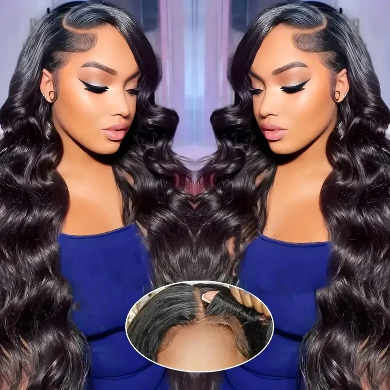 

Natural Black Body Wave Human Hair Wig 5x5 Glueless Brazilian Wigs For Black Women 5*5 Glueless Remy Hair Wigs Density 150%