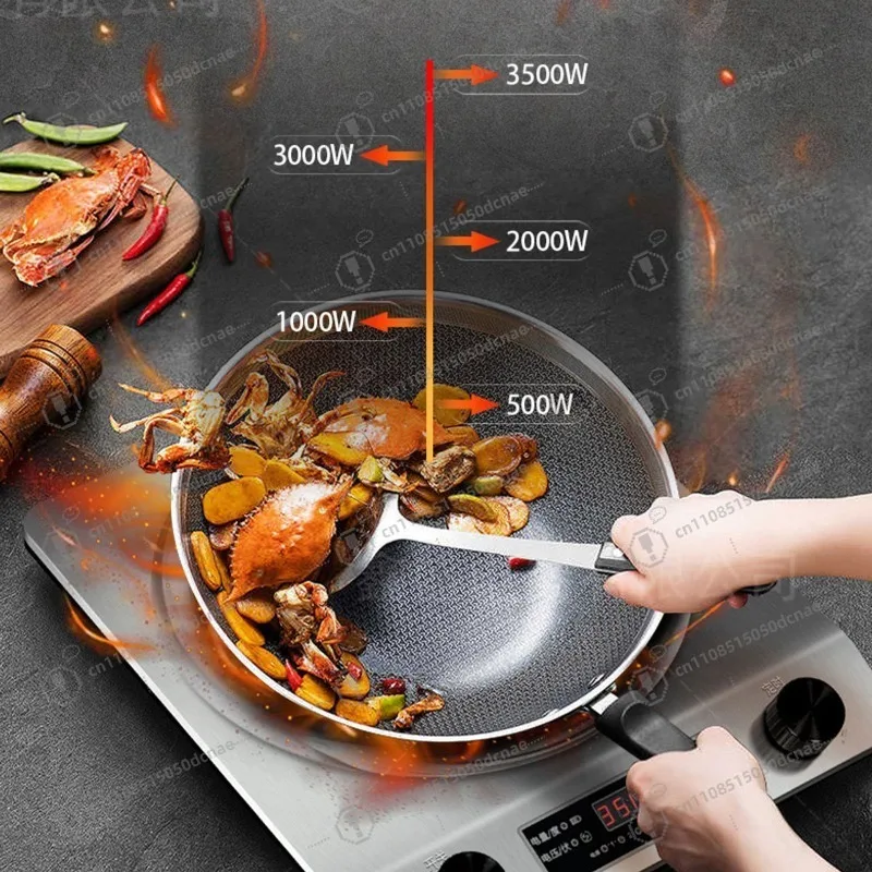 

Многофункциональная бытовая плита 2-в-1: индукционная и электрическая керамическая плита с высокой мощностью для приготовления в воке