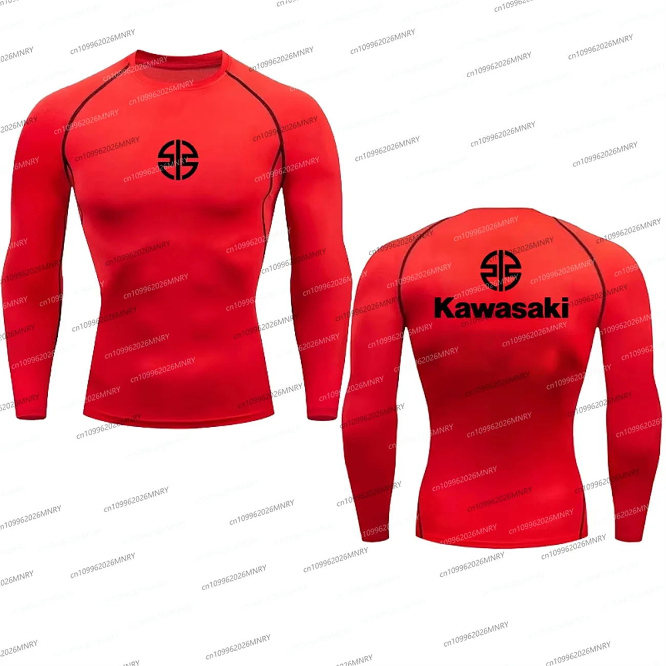 

New Motorcycle Kawasaki Long T-Shirt men's short sleeved printed Sports top, men's sports round neck T-shirt Women Long T-shirt