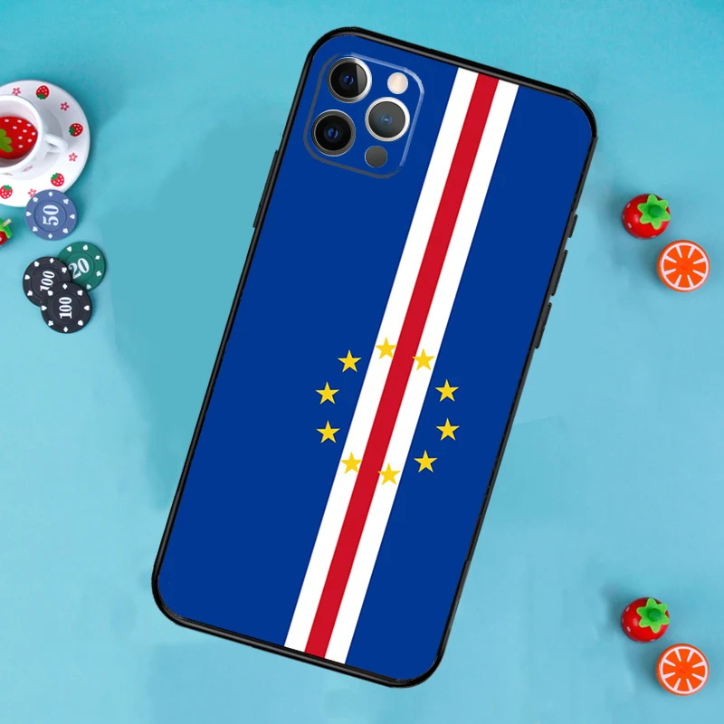 كيب فيردي العلم معطف الأسلحة جراب هاتف آيفون 17 الهواء 14 16 15 11 12 13 برو ماكس 12 13 mini 15 16 Plus 16e غطاء فوندا #2