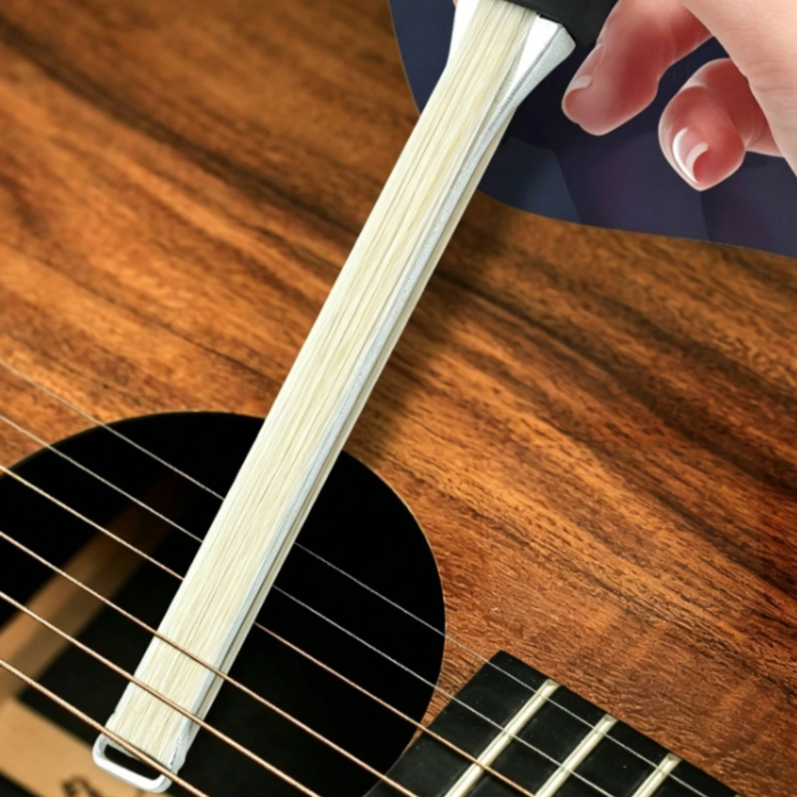

Solo Guitar Bow Storage Pouch Double-Sided Guitar Bow String Accessory Slim Angular Head