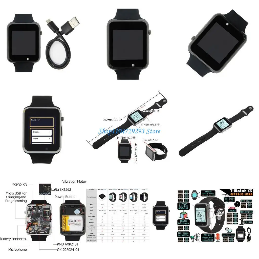

Y2GD Touchable Watch Integrated SX1262 Low Power Sensors Watch