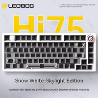 Leobog Hi75 Wired Keyboard Kit Aluminium Alloy Gaming Hot Swap Rgb Gasket Usb Customization For Gamer Office Desktop Gift