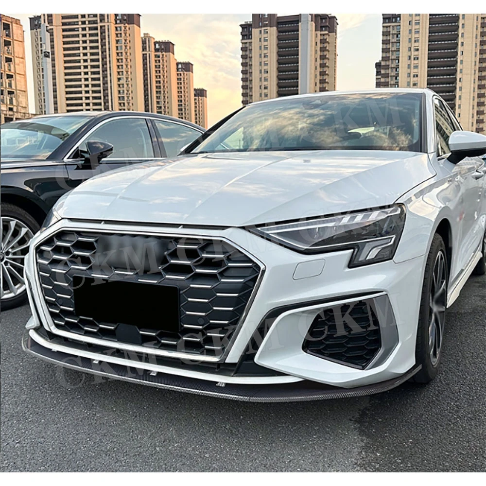 

CKMUUER for Audi A3 S3 8Y 2021+ ABS Front Bumper Lip Spoiler Splitters Chin Car Bumper Guard Body Kits Accessories