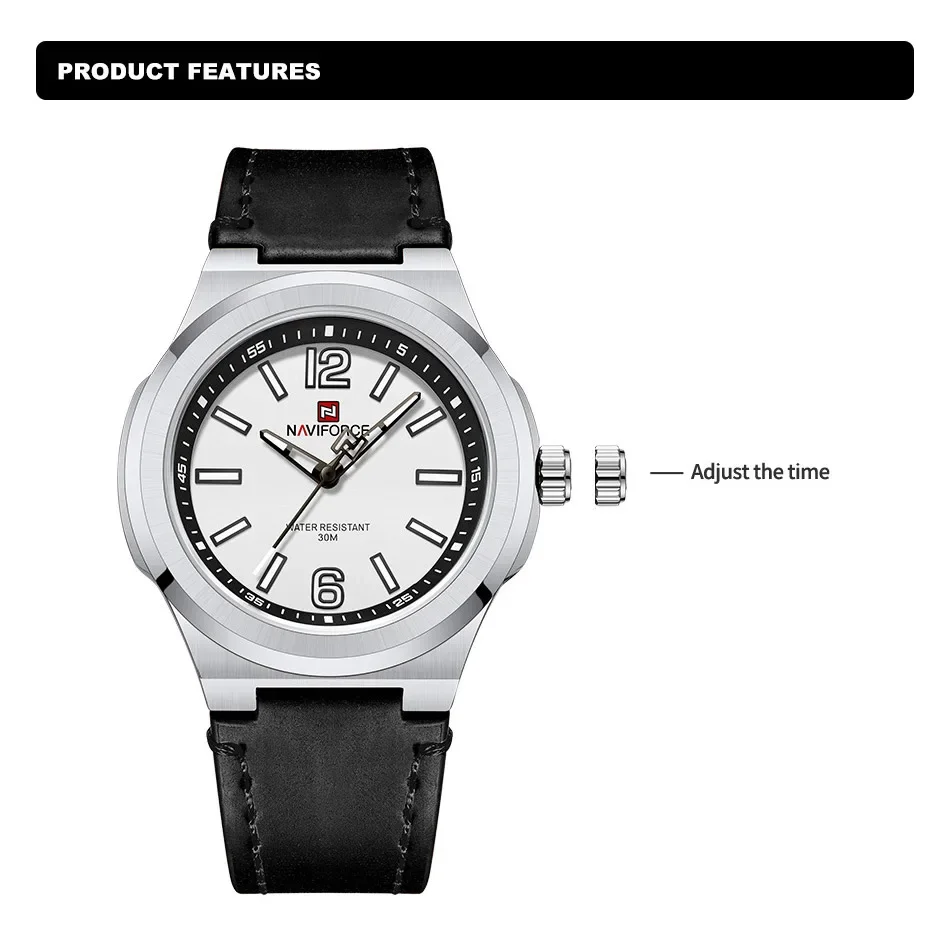 NAVIFORCE NF9233 Brand Fashion Luxury Sports Quartz Watch For Men Personality Waterproof Wristwatches