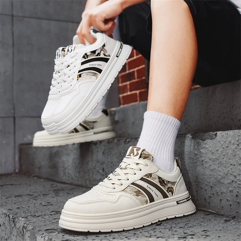 Men Height Increasing Shoes Large Four Seasons Breathable Lightweight Trendy Men Sports Shoes Skateboarding Shoe Chunky Sneakers