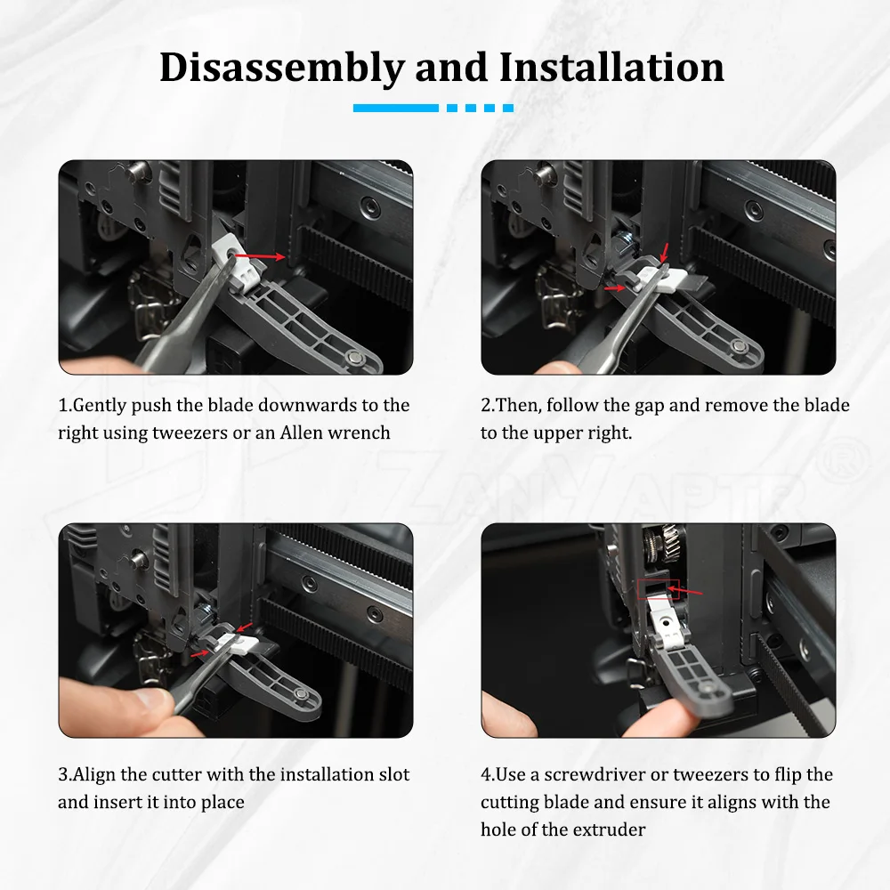 For Bambu Lab X1/P1/A1/H2D Series Filament Cutter Blades Replacement Tool Head Cutter for 3D Printer accessories parts
