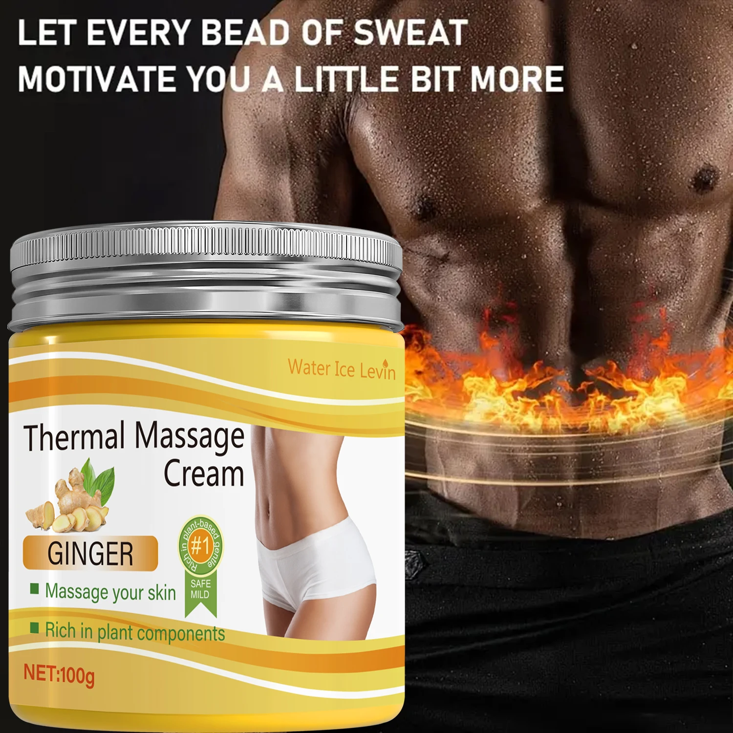 Crema Térmica de Jengibre: Masaje Caliente Instantáneo + Piel Firme | Hidratación Intensa