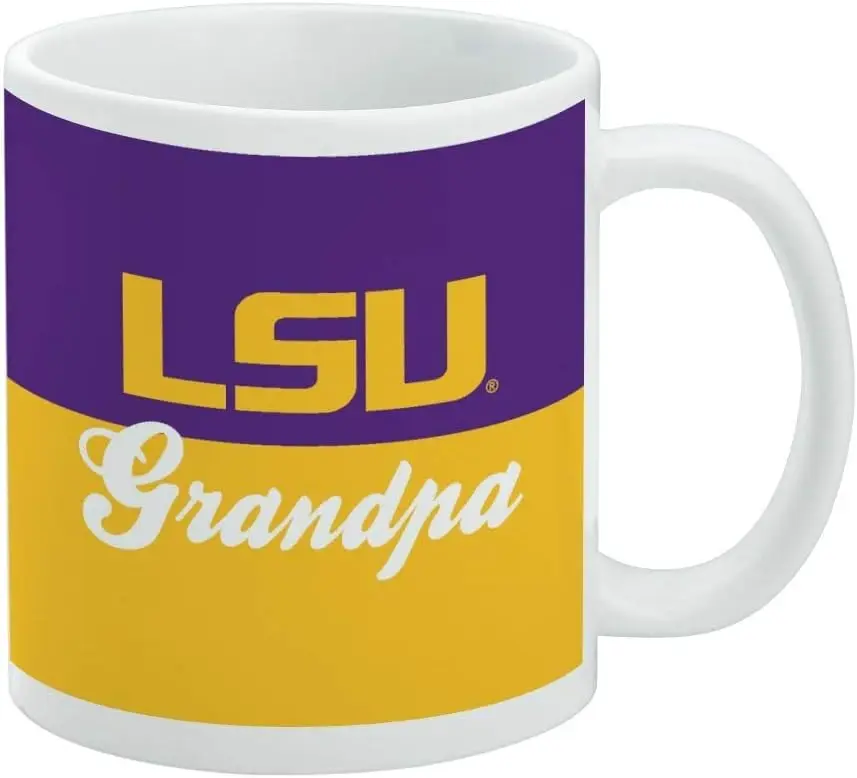 GRAPHICS & MORE LSU Grandpa Ceramic Coffee Mug, Novelty Gift Mugs for Coffee, Tea and Hot Drinks, 11oz, White