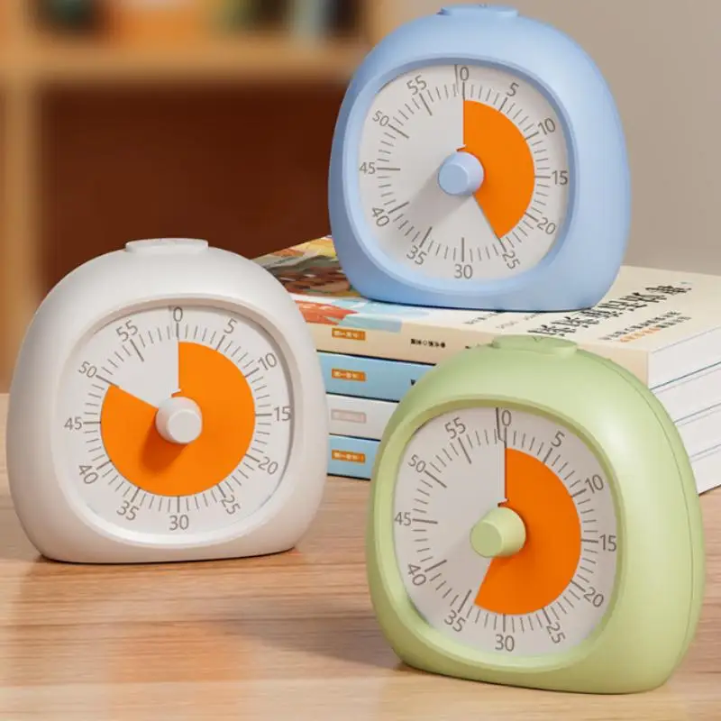 TINSOL 60-Minute Mute Clear Visual Timer Multi-Use Plastic Digital Clock for Kids Study Kitchen Classroom Homework Focus Helper