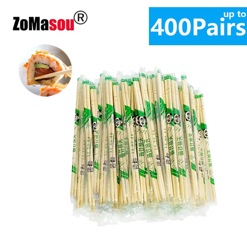 50-400Pairs Disposable Bamboo Wood Chopsticks Chinese Individual Package Chop Sticks for Restaurant Noodles Sushi Asian Food