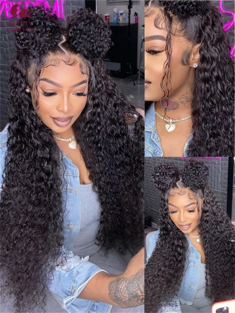 

Beautyforever 13x4 Pre-Everything Lace Frontal Wig Water Wave Human Hair Wigs with Bleached Knots Pre Cut Lace Glueless Wig 180%