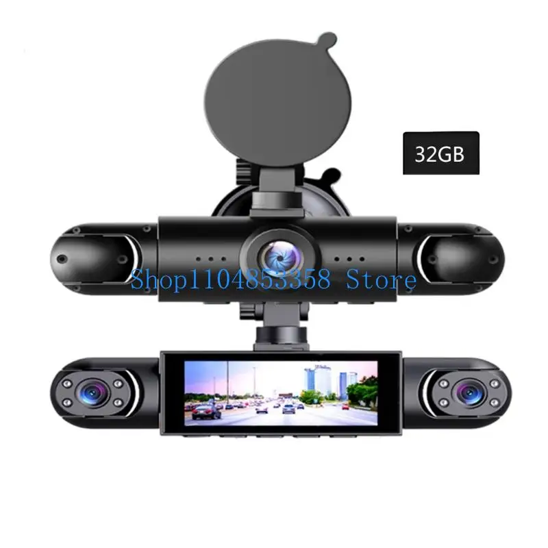 

652F 4-сторонний видеорегистратор с разрешением 1080P, 32/64 ГБ, карта инфракрасного ночного видения для грузовика