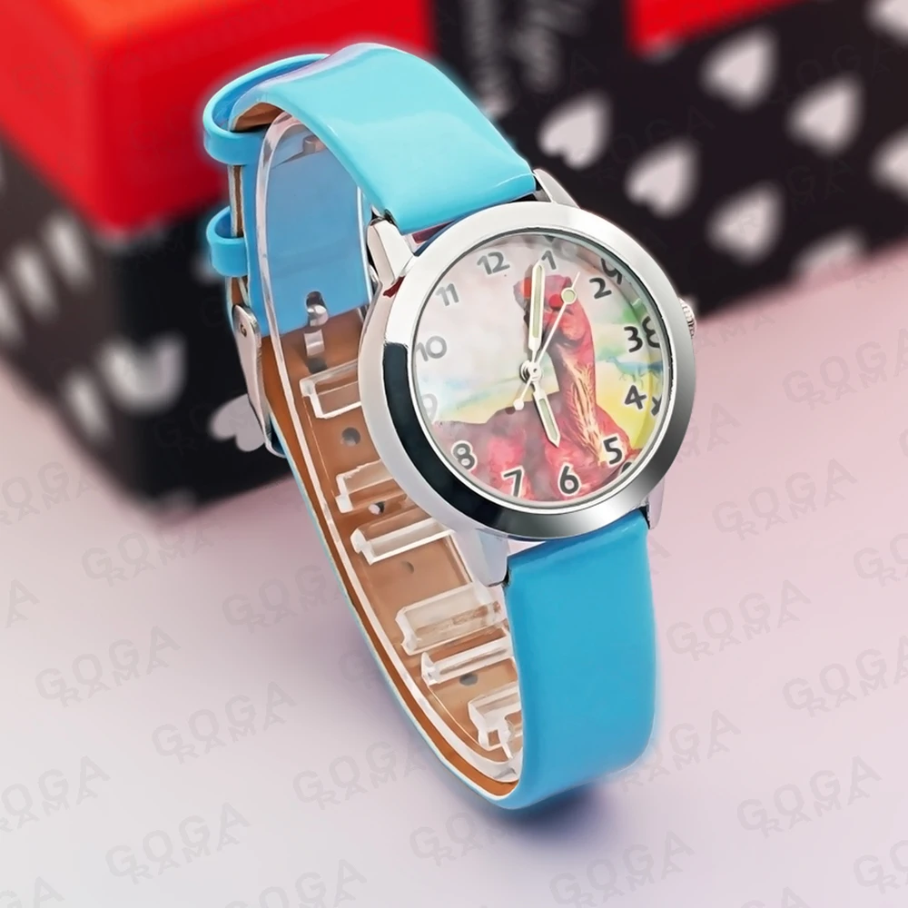 

Hot Selling Children's Favorite Dinosaur Cartoon Quartz Watch, Casual Leather Night Light, Boys and Girls Sports Clock