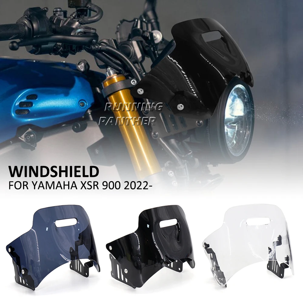 

NEW Motorcycle Accessories Front Windscreen Windshield Wind Deflector Visor Screen Shield For YAMAHA XSR 900 XSR900 2022 2023