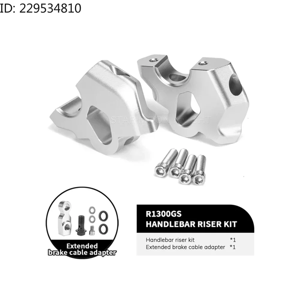 

For R1300GS R1300 GS R 1300GS Handlebar Riser Handlebar Riser Bar Clamp Extend Adapter R1300GS Accessorie