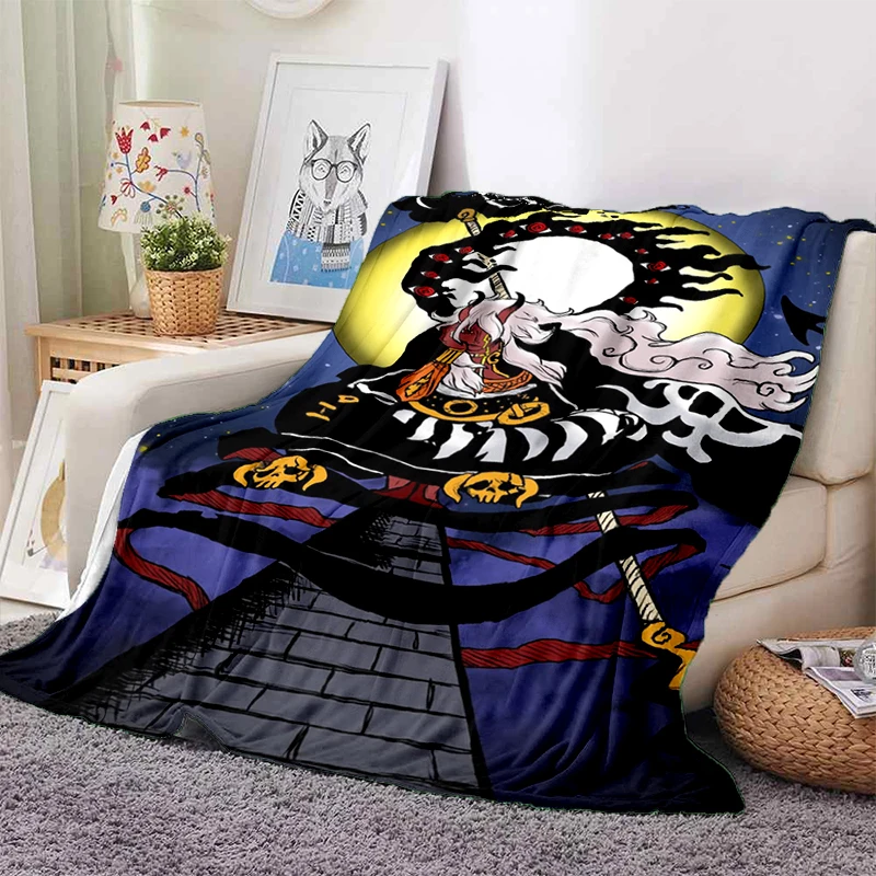 3D Anime O-One P-Piece Style Zoro Cartoon Throw Blanket – Super Soft Flannel Plush for Couch, Bed, Game Room,Picnic & Otaku Gift