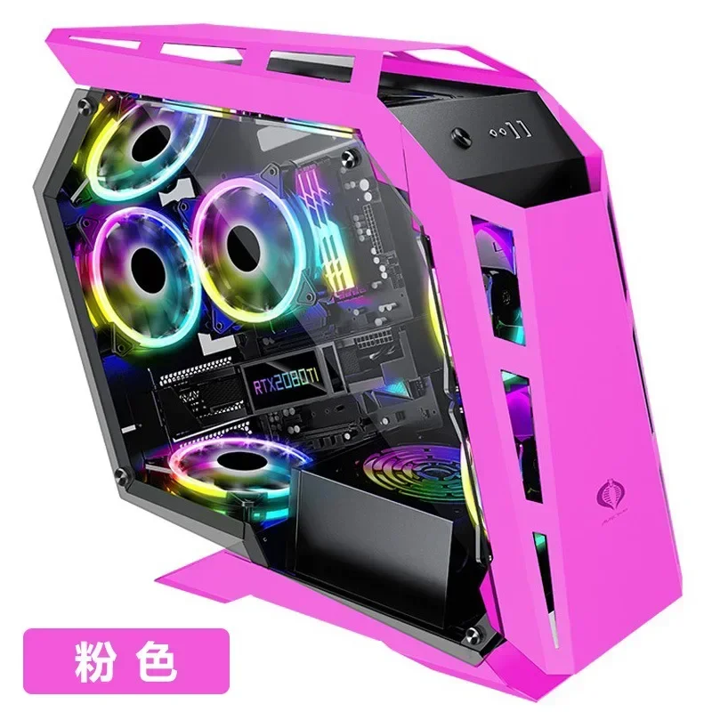 Assemble computer host desktop side transparent beast D900m/D910 special-shaped water-cooled chassis