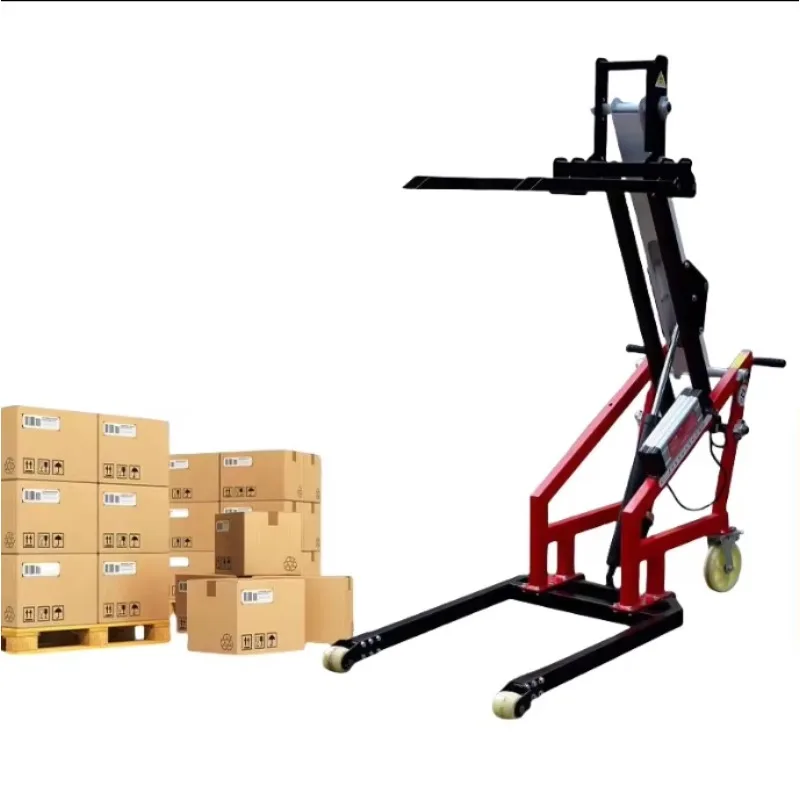

Маленький штабелер для вилочного погрузчика Маленький портативный электрический вилочный погрузочно-разгрузочный грузовик Логистический транспортер Гидравлический электрический