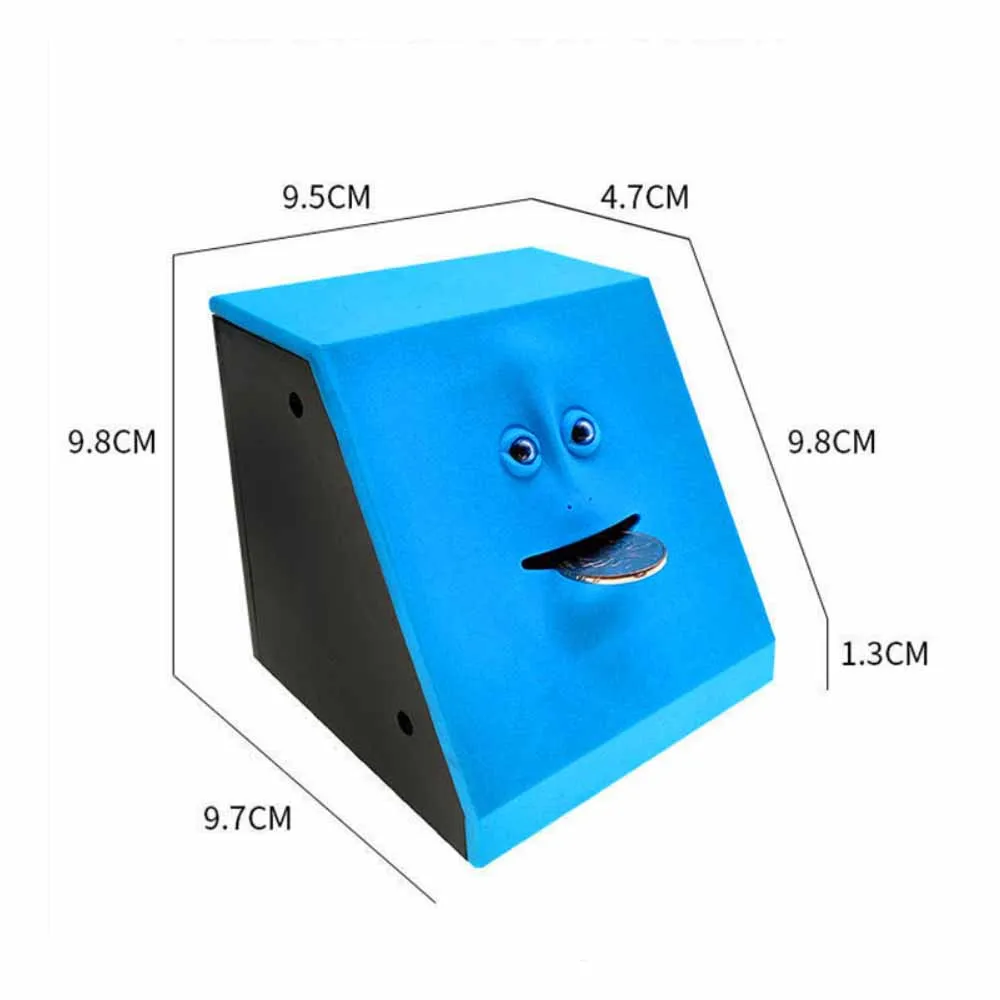 Fun Face Piggy Banks Eating Coin Money Saving Box Automatic Coin Eating Savings Piggy Bank Creative Toys Gift for Kids - view 6