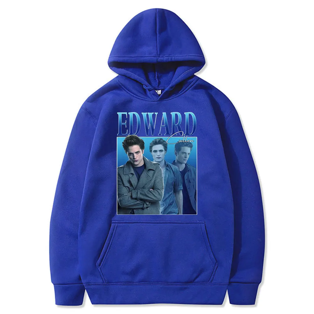 Edward Cullen Hoodies Cotton Hold on Tight Twilight Saga Robert Pattinson Sweatshirts Men Oversized Hoodie Unisex Streetwear