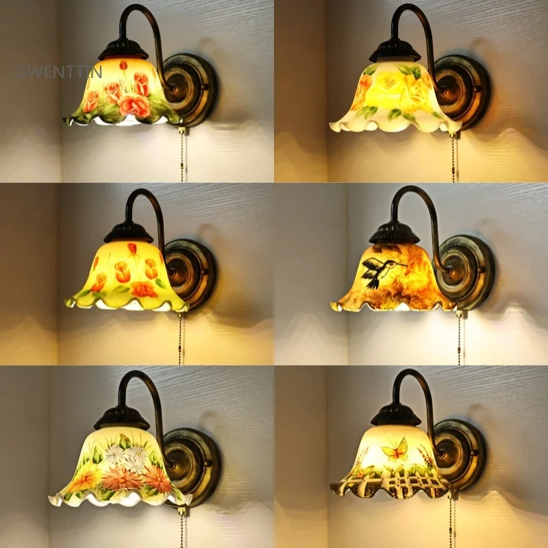 Nordic Wall Lamp Oil Painting Color Art Sconce for Home Decor Bedroom Mirror Lights LED Lighting Fixture Loft Corridor Luminaire