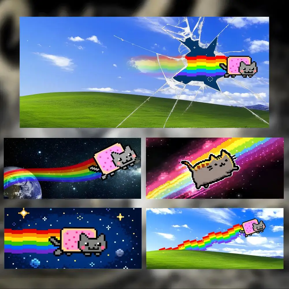 

Коврик для мыши в стиле ретро P-Pixel Art, большой, толстый, с прошитыми краями, игровой коврик для ПК