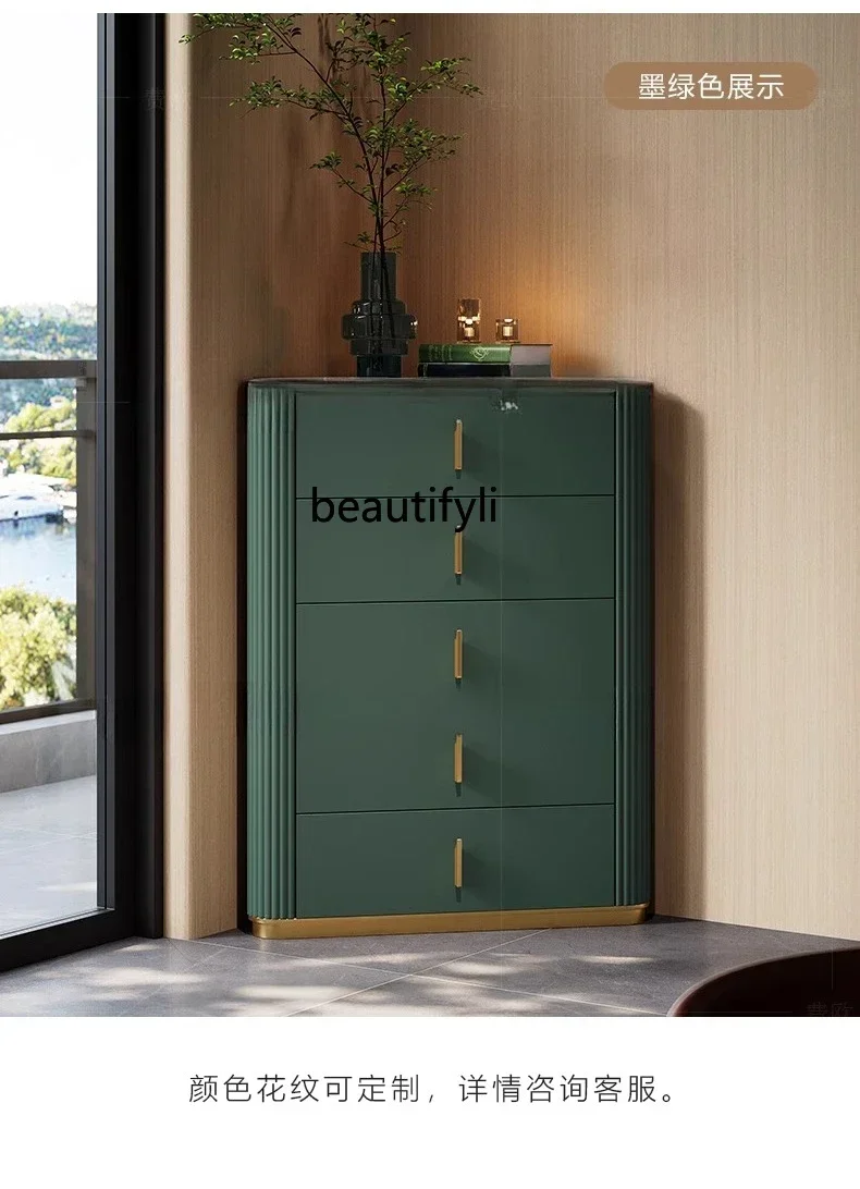 

YH03 Light luxury chest of drawers Italian modern fashion, corner clothing storage drawer three four six bucket cabinet B3