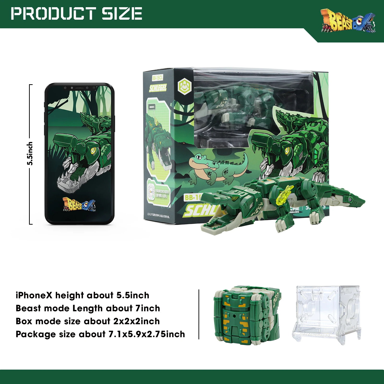 52TOYS BEASTBOX BB-15CL SCHLEGEL Deformation Robot, Converting in Mecha and Cube, Action Figure, Collectible Gift