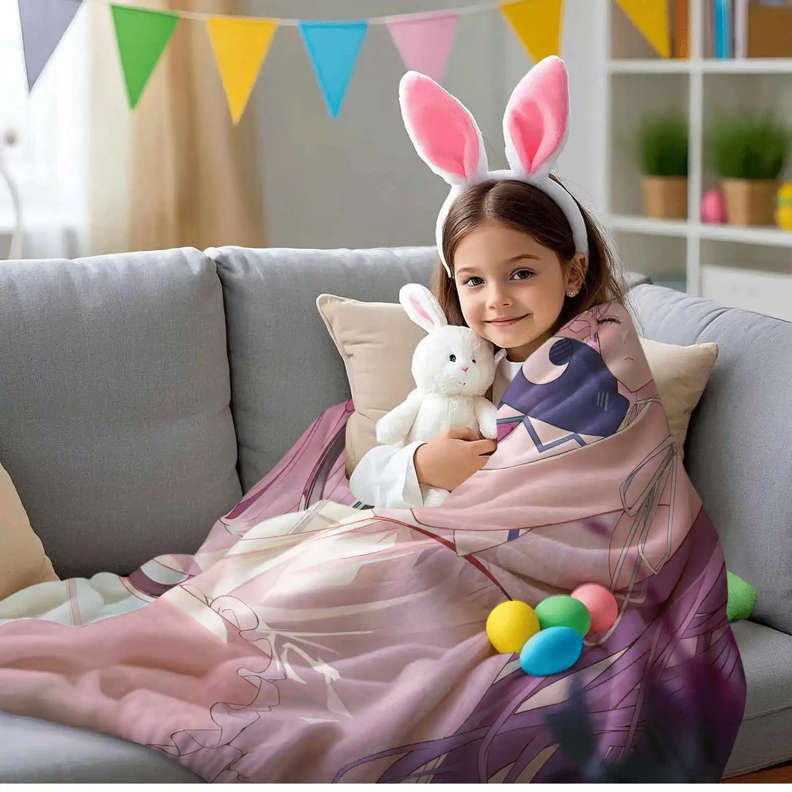 原神 シトライ フランネルブランケット 冬用 ソフトで暖かい寝具 スロー 女の子 男の子用 ベッドスプレッド ソファベッドカバー