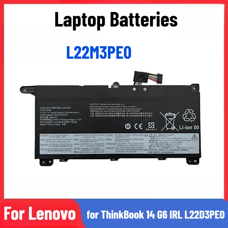 

For Lenovo ThinkBook 14 G6 IRL L22D3PE0 L22M3PE0 Laptop Batteries