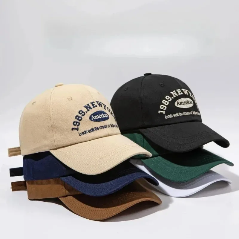 قبعة بيسبول ريترو، متعددة الاستخدامات للنساء، تطريز حروف الشارع، قبعة منقار البط 1989، زوجان، رجل #2