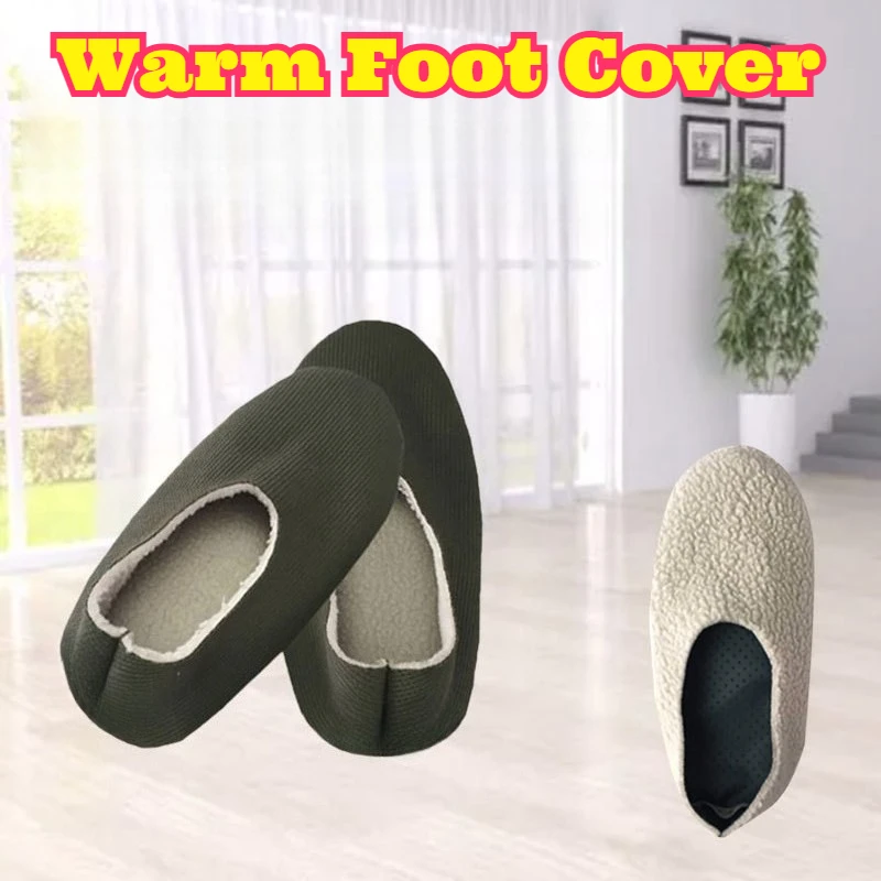 

Wide Fit Soft Sole Warm Foot Cover Elderly Non Slip Adjustable Daily Wear Comfortable Open Toe Shoe Swollen Feet Post Injury New
