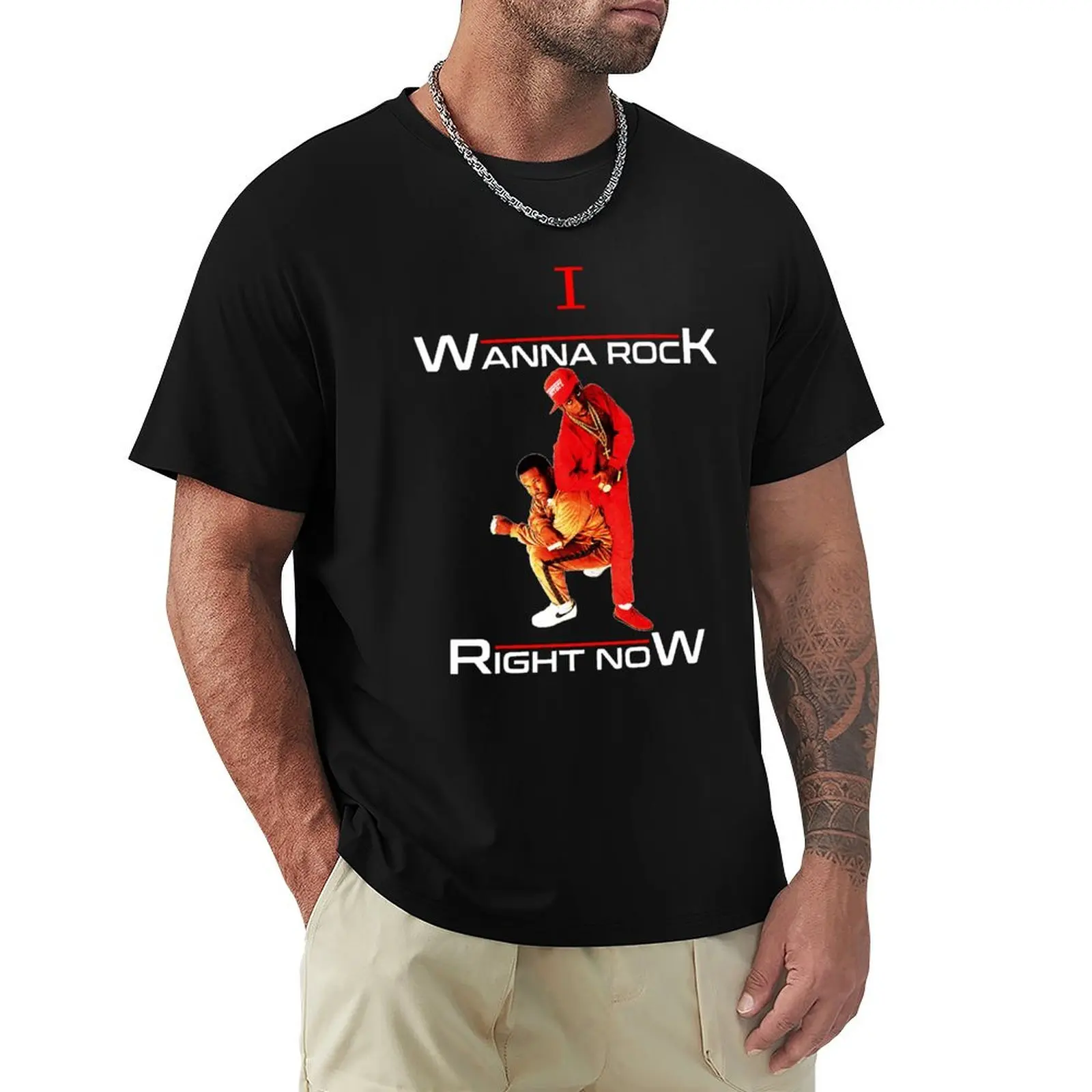 I Wanna Rock Right Now T-Shirt Casual Holiday Short Sleeve Tee