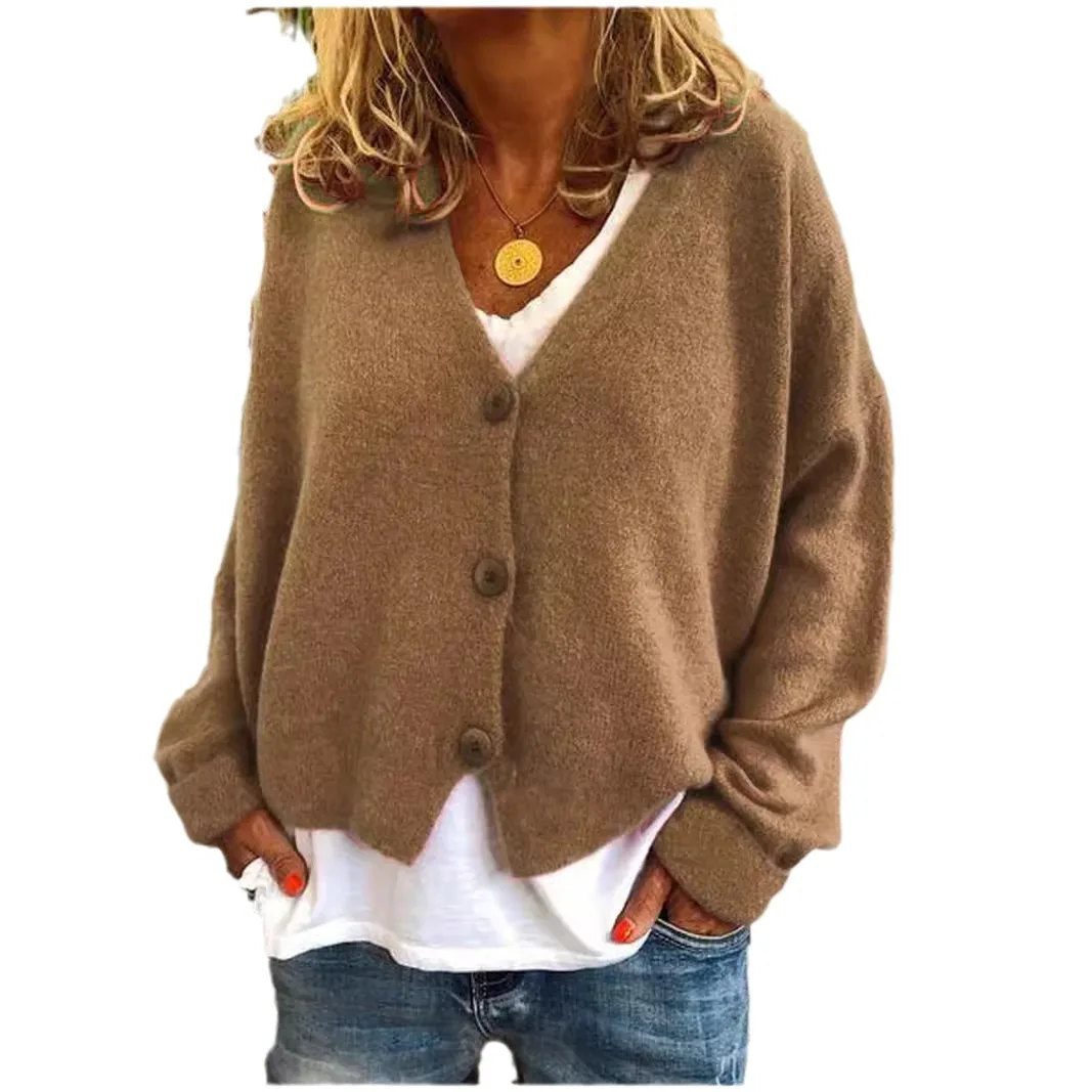 Tamanho grande feminino casual solto malha cardigan camisola thi algodão tricô aberto-saia sle primavera faion senhoras wear