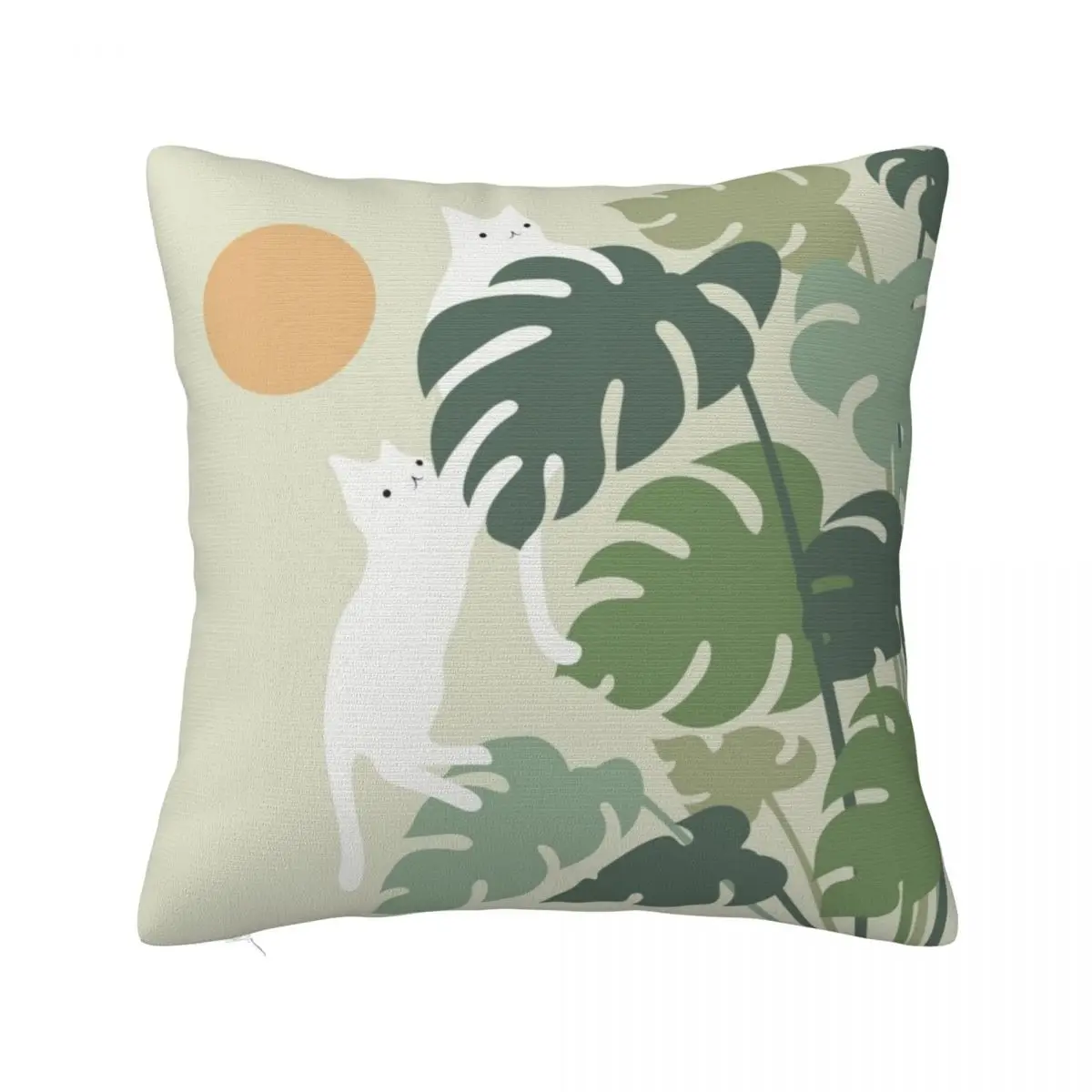 

Cat and Plant 42 Throw Pillow Cushion Cover For Sofa Pillow Cover