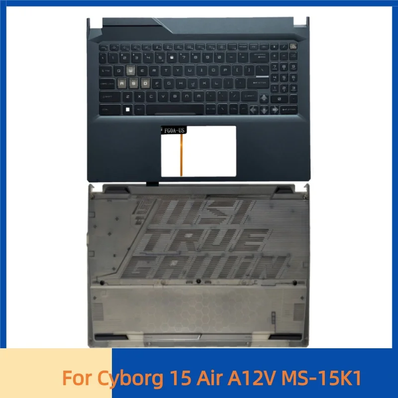 

Новый чехол для ноутбука Cyborg 15 air A12V MS-15K1, верхний чехол, упор для рук, крышка C, клавиатура с подсветкой/нижняя нижняя крышка, нижний чехол
