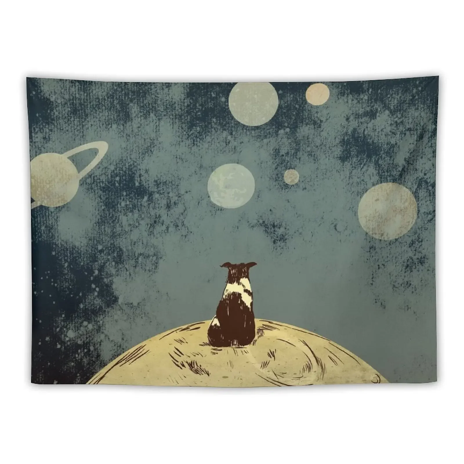 

Endless opportunities- dog looking into space Tapestry Room Decorating Aesthetic For Bedroom Tapestry