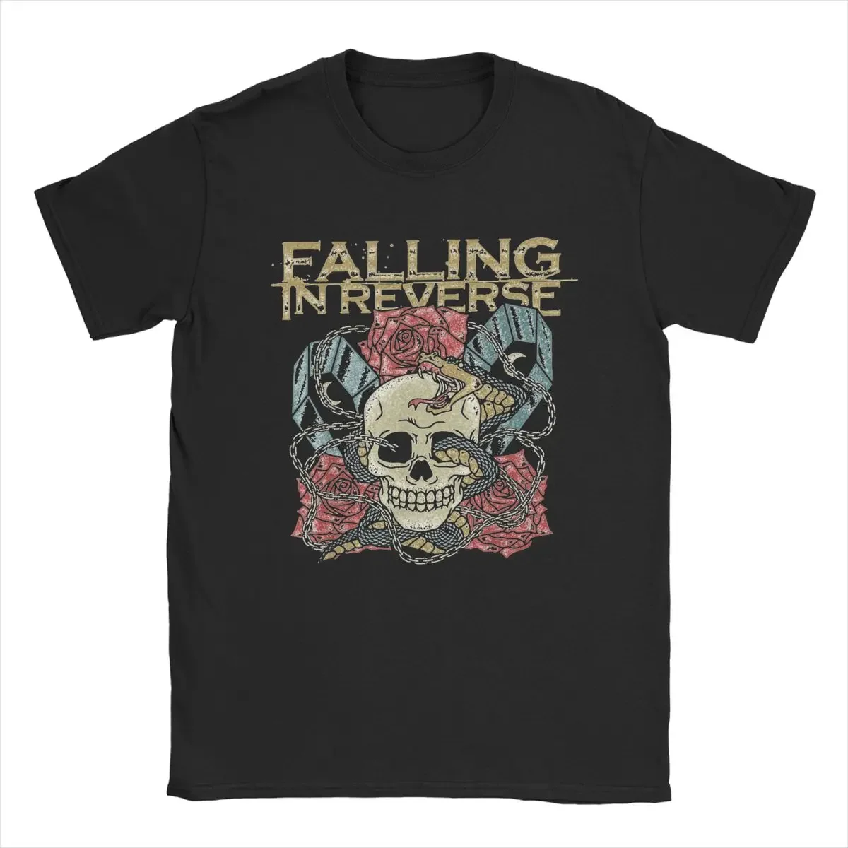 Novelty Falling In Reverse T-Shirt Men Crewneck 100% Cotton T Shirt Short Sleeve Tee Shirt Party Tops