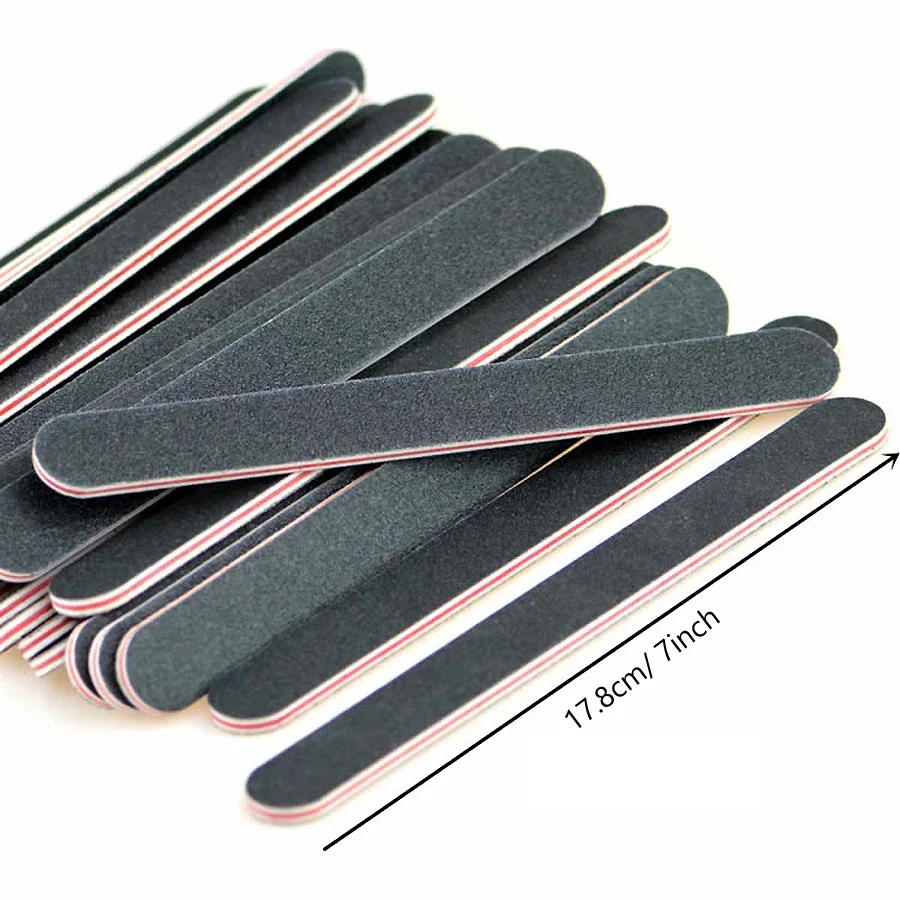 ตะไบเล็บแบบกระดาษทราย 5 ชิ้น, ตะไบเล็บแบบตรงสำหรับทำเล็บ DIY