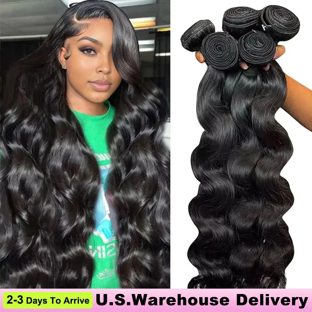 

Наборы натуральных бразильских волос Body Wave 16A, 100% необработанные, 30 дюймов, черные, для наращивания, распродажа