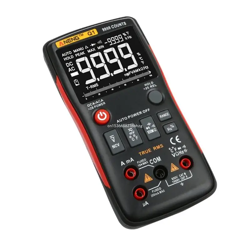 True-RMS Digital Multimeter Auto Button 9999 Counts Analog Bar Graph Tester Dropship