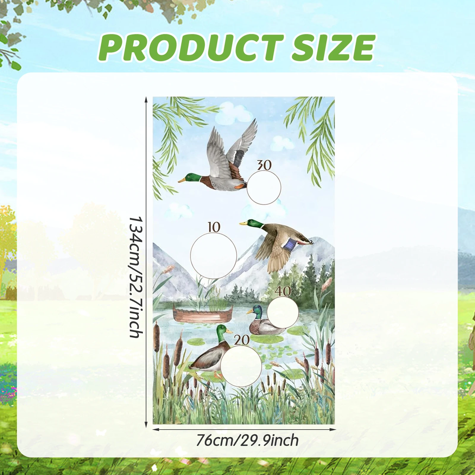 ألعاب الرمي لموضوع صيد البط، لعبة رمي حقيبة الفول للأولاد والبنات، لافتة خلفية لألعاب الرمي ذات موضوع مالارد للاستخدام الداخلي والخارجي #3