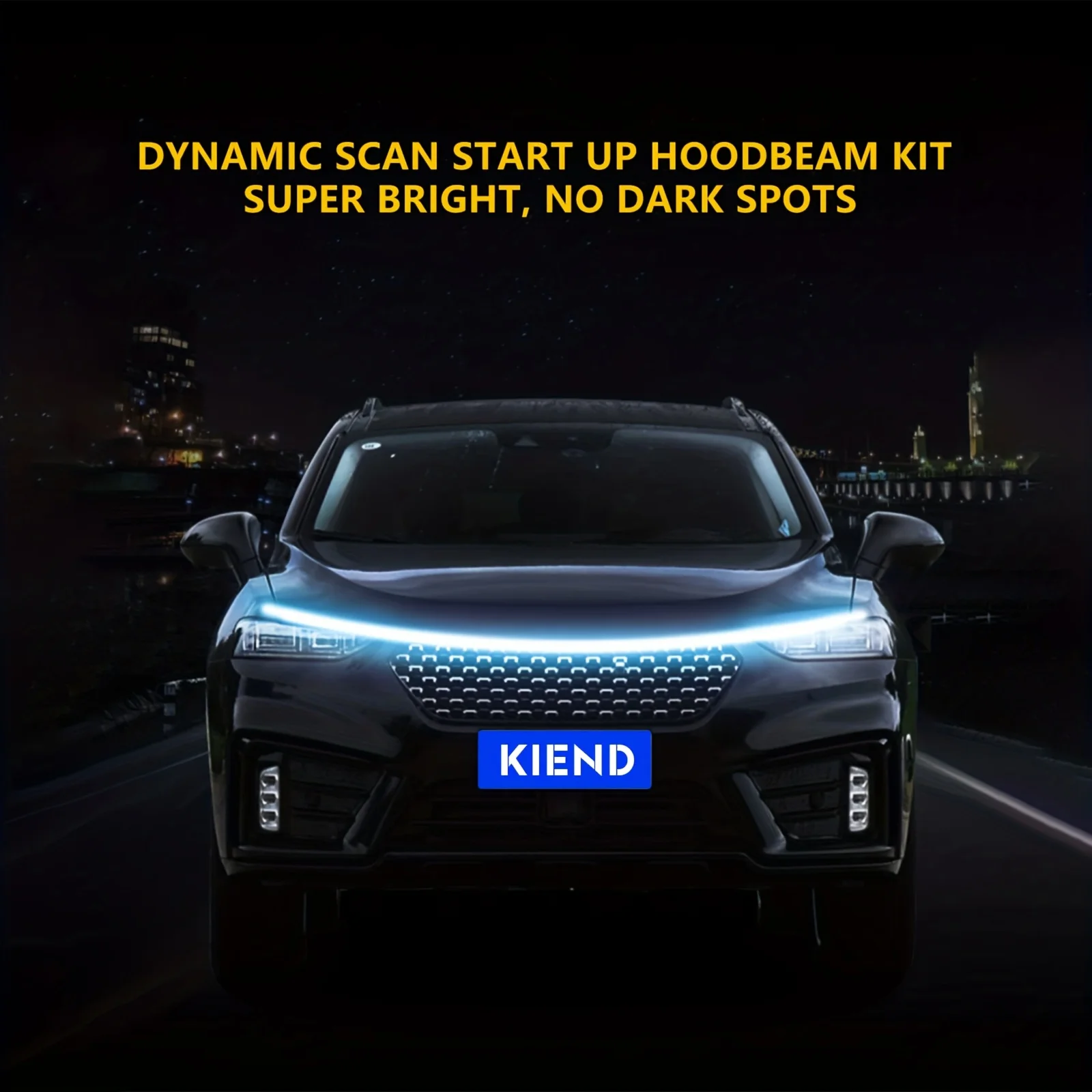 59-70'' Exterior Car Hood Light Strip, 12V Flexible DRL LED Strip, with Start Scanning Led Hood Glow Lights for Cars Trucks SUV view 5