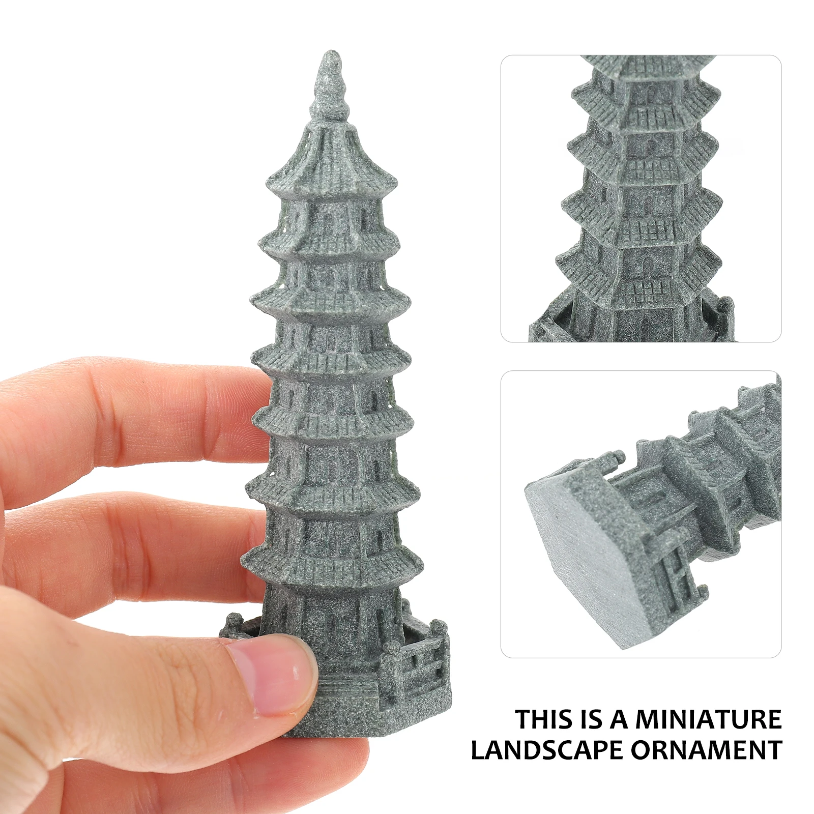 

Simulated Wenchang Tower Zen Garden Statues Durable Pagoda L nament Mini Garden Bonsai Yard Decor Outdoor Decorations