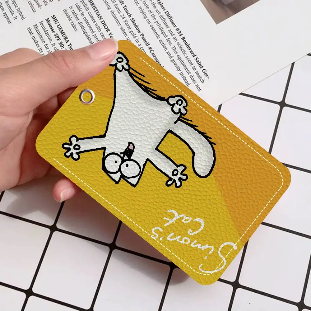 Popular S-Simons C-Cat Character Cartoon Card Keychain Anime Fashion Pendant Bag ID Door Card Case Bus Card Cute